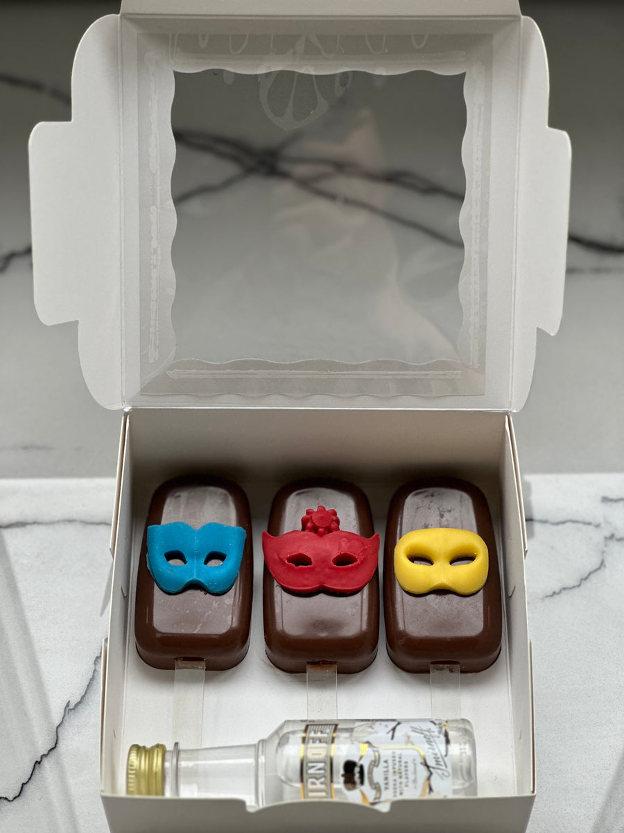 Classy Pops Chocolate - Purim Masks with liquor – Classy Paci
