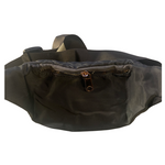 Black or Grey quilted Fanny pack with gold zippers