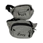 Fanny packs black grey personalized bag / trip school. camp