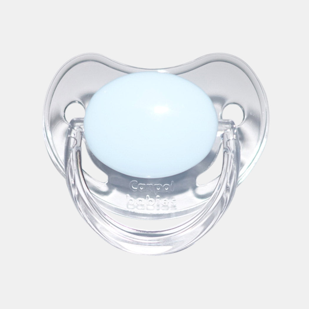 Clear With Blue Asymmetrical Pacifier