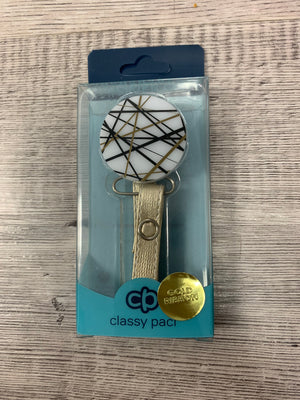 Classy Paci CHIC Gold Mix Round Pacifier clip