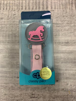 Classy Paci VIVID rocking horse several colors clip with Bibs pacifier GIFT SET