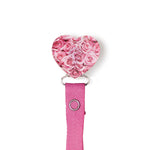 Classy Paci hues of pink roses heart pacifier clip