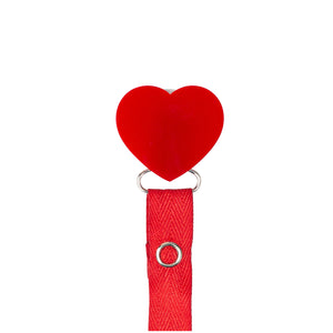 Classy Paci Red heart pacifier clip