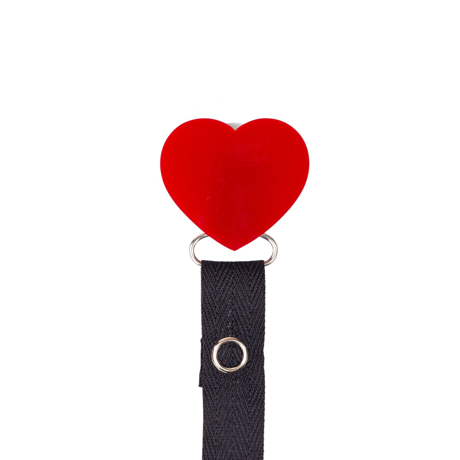 Classy Paci Red heart pacifier clip