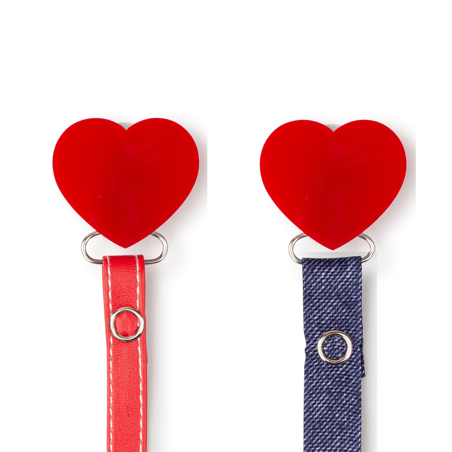 Red Heart Key Ring Pouch