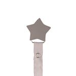 Classy Paci dark Grey Star  pacifier clip