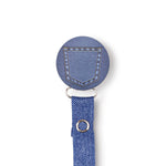 Classy Paci Jean Denim Pocket circle clip with BIBS pacifier GIFT SET