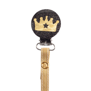 Classy Paci Black & Gold Noble Crown Pacifier Clip GIFT BOX FW21-22