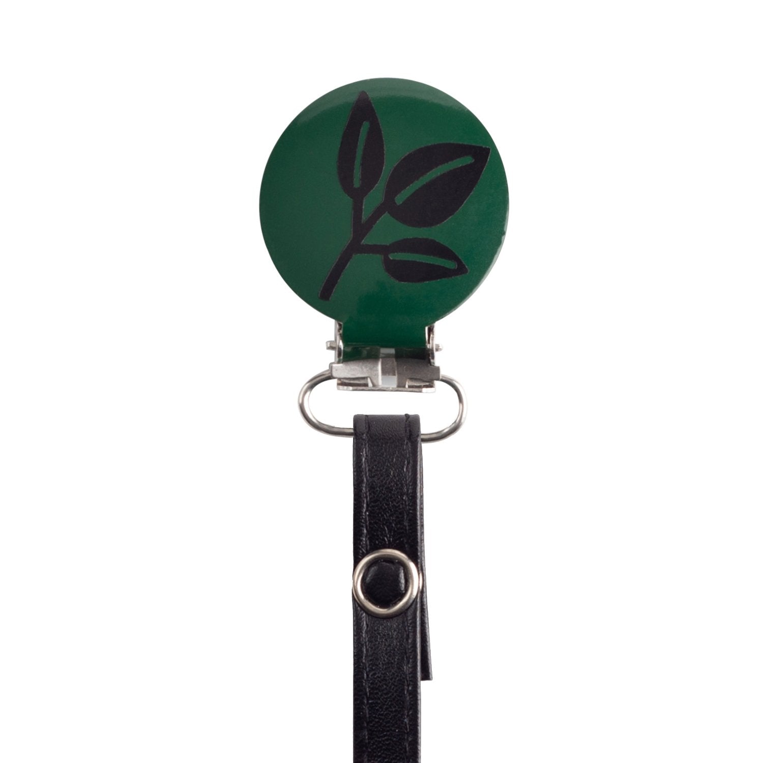 Classy Paci Green with Black Leaf Pacifier Clip GIFT SET FW21-22