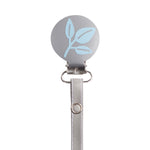 Classy Paci Gray/ Blue leaf Pacifier Clip FW21-22
