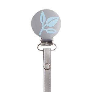 Classy Paci Gray/ Blue leaf Pacifier Clip GIFT SET FW21-22