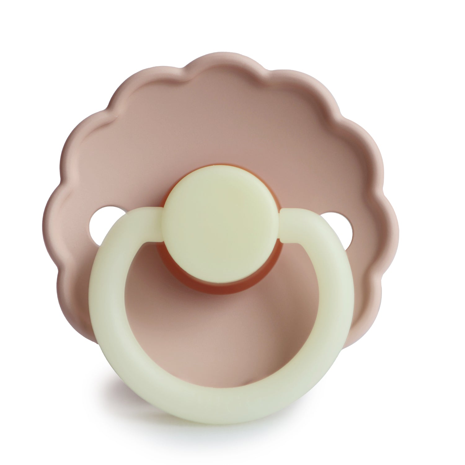 FRIGG Daisy Natural Rubber Pacifier | Blush night glow in dark