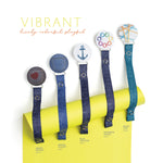 Classy Paci Aqua Fun turquoise orange circle pacifier clip