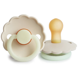 FRIGG Daisy Night Natural Rubber Baby Pacifier Cream