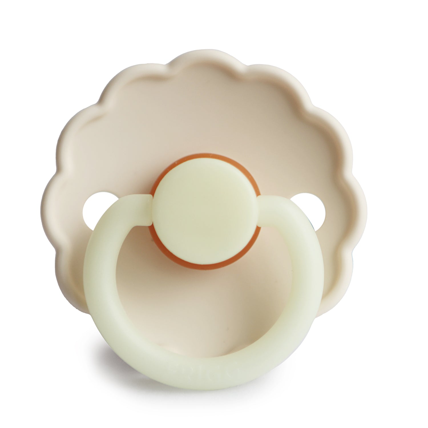 FRIGG Daisy Night Natural Rubber Baby Pacifier Cream