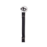 Classy Paci Marble black white onyx heart circle pacifier clip