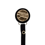 Classy Paci Gold Croc Circle, black,  boy baby pacifier clip
