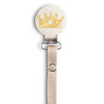 Classy Paci Ivory and Gold Noble Crown Pacifier Clip GIFT SET FW21-22