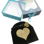 Black with Gold sparkle hat and clip GIFT SET