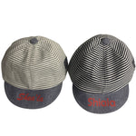 Baby summer sun hat / cap Striped denim navy/ gray 2 colors camp country