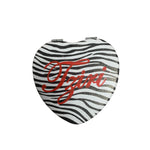 Zebra heart double mirror perfect for camp/daycamp/school