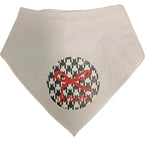 Houndstooth black, white with red bow bib and clip GIFT SET