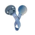 Classy Paci Ombre Blue  Circle, Blue shades, white, grey, baby boy pacifier clip w/ Bibs Friggs GIFT SET