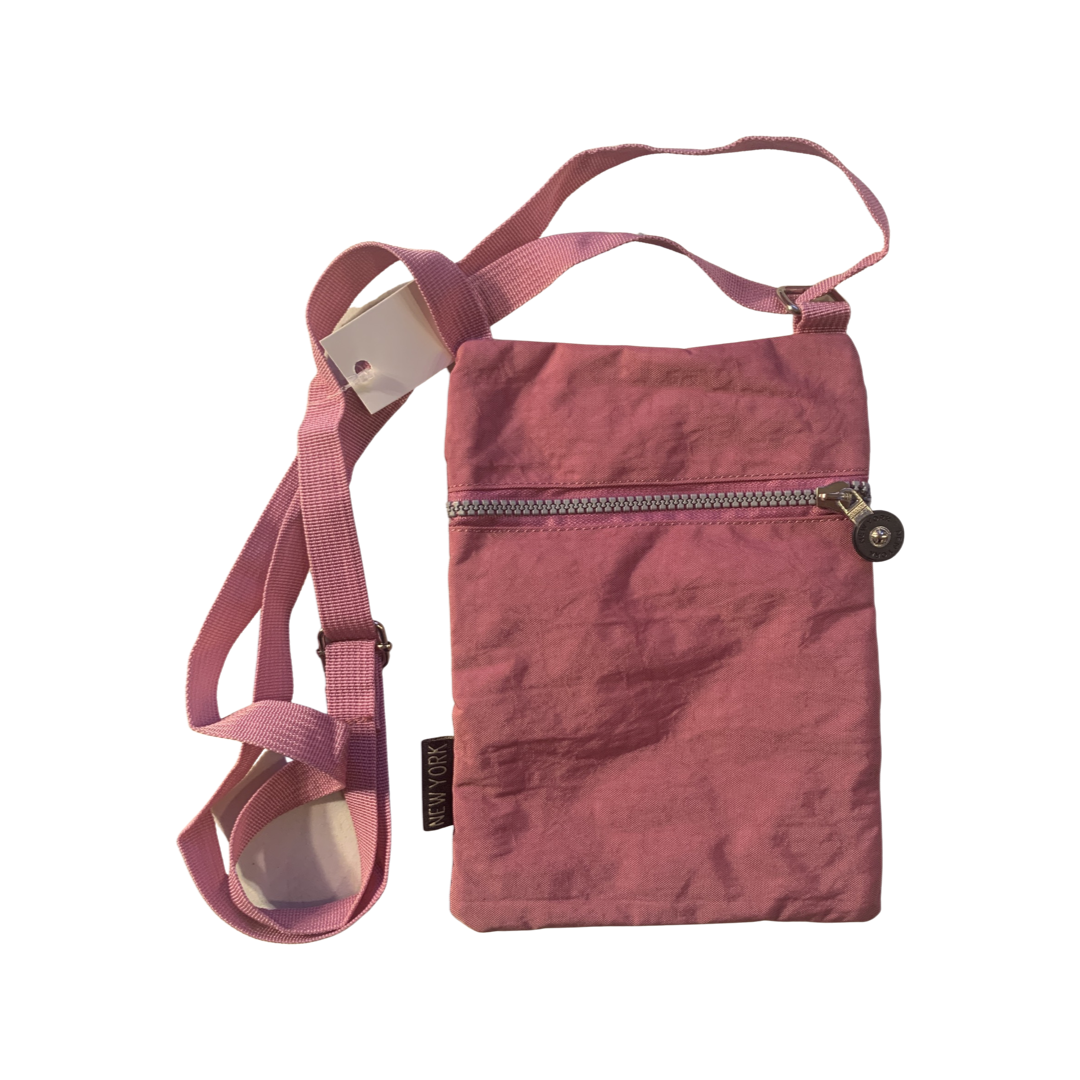Mauve/ Pink side crossbody bag/ pocketbook 4 pockets school camp