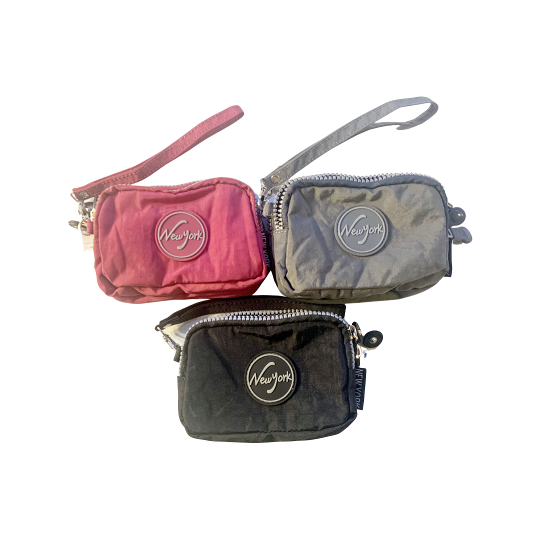 Small wristlet/ camera case/ handy bag for girls 3 pockets school camp