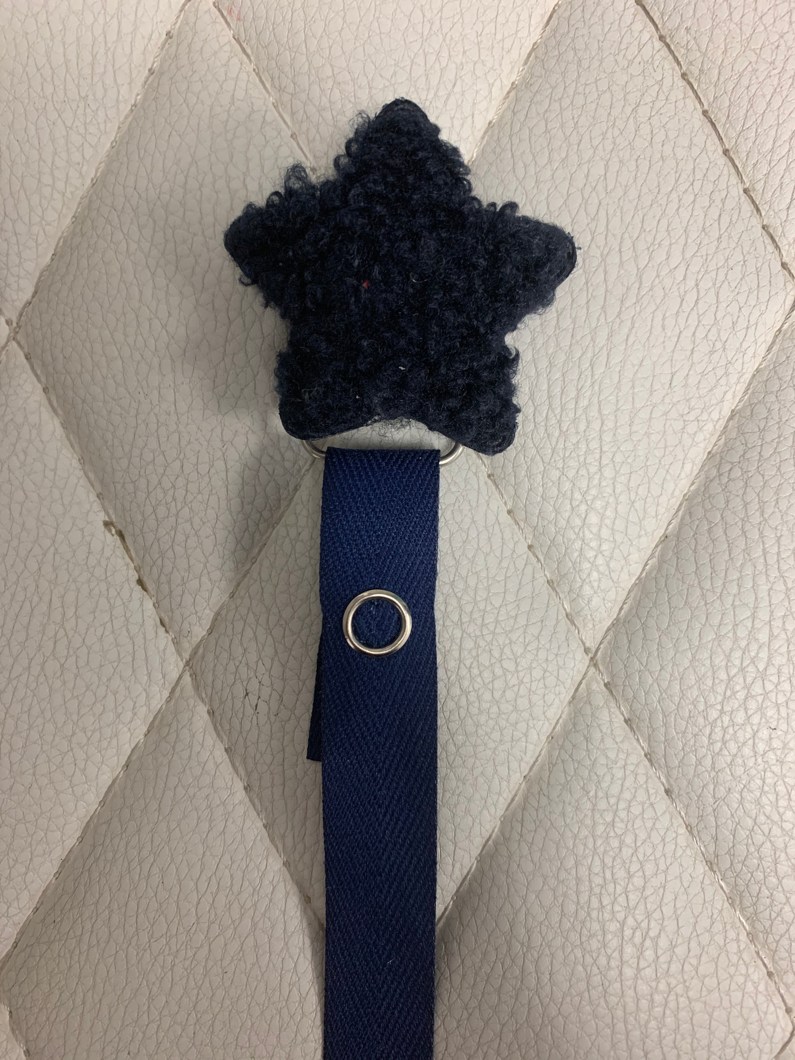 Sherpa Shapes = stars in many colors , grey, off white, navy, cozy pacifier clips