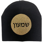 Black with Gold circle clear back 3-d sparkle hat and clip GIFT SET