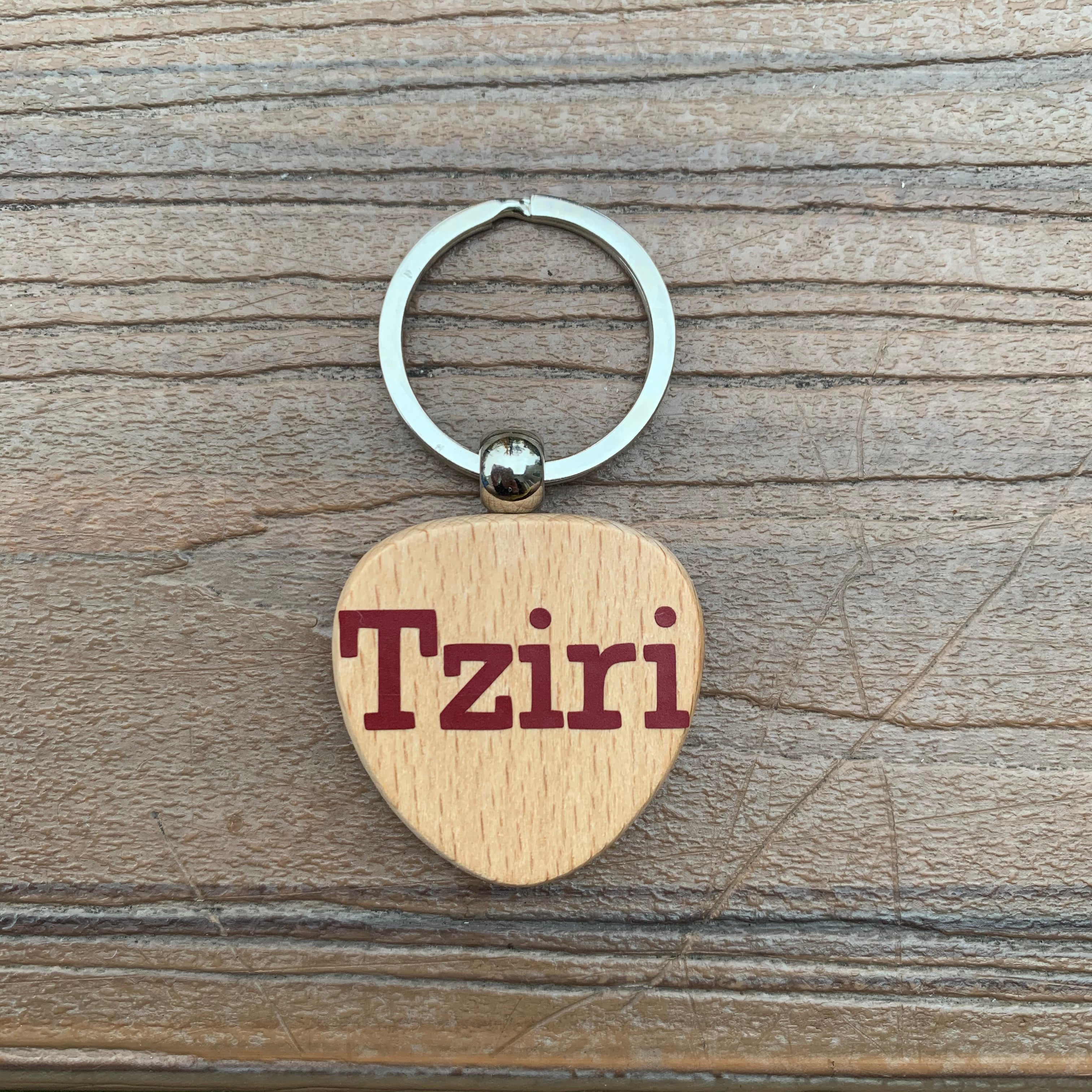 Personalized wooden keychain circle, heart, rectangle, square shape great for school, camp