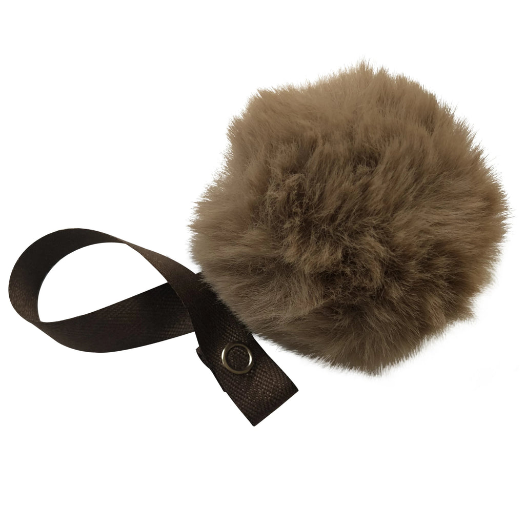 Coffee Brown big Fur Pom Pom