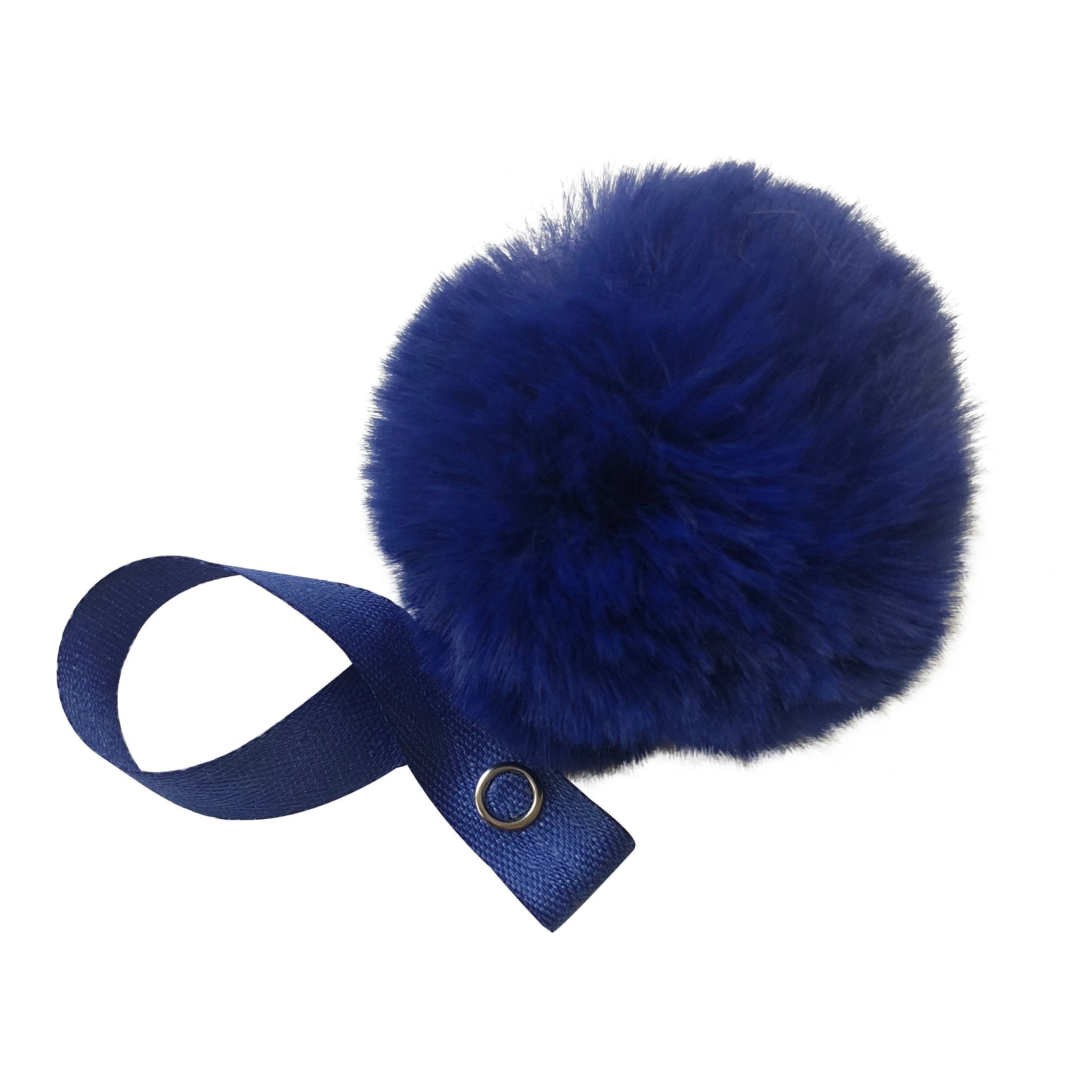 Royal Blue Big Fur Pom Pom