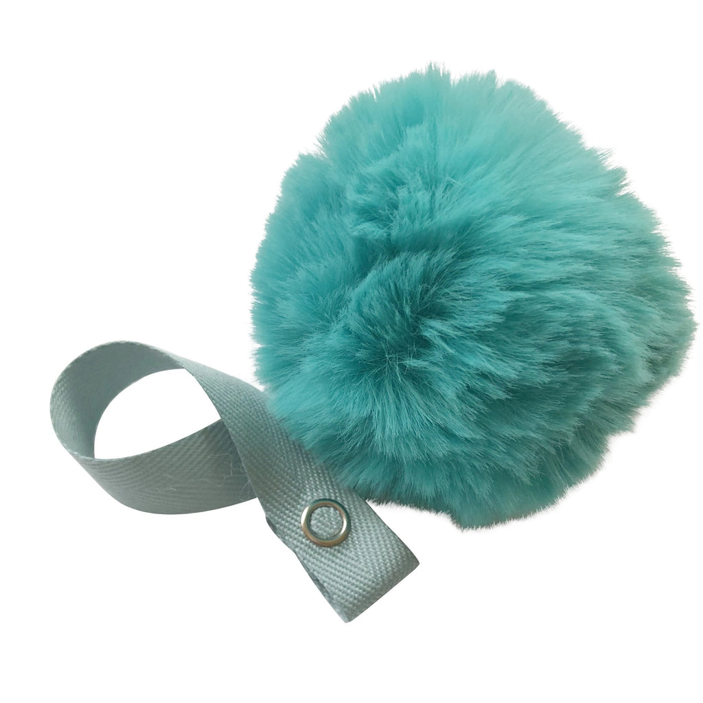 Teal big Fur Pom Pom