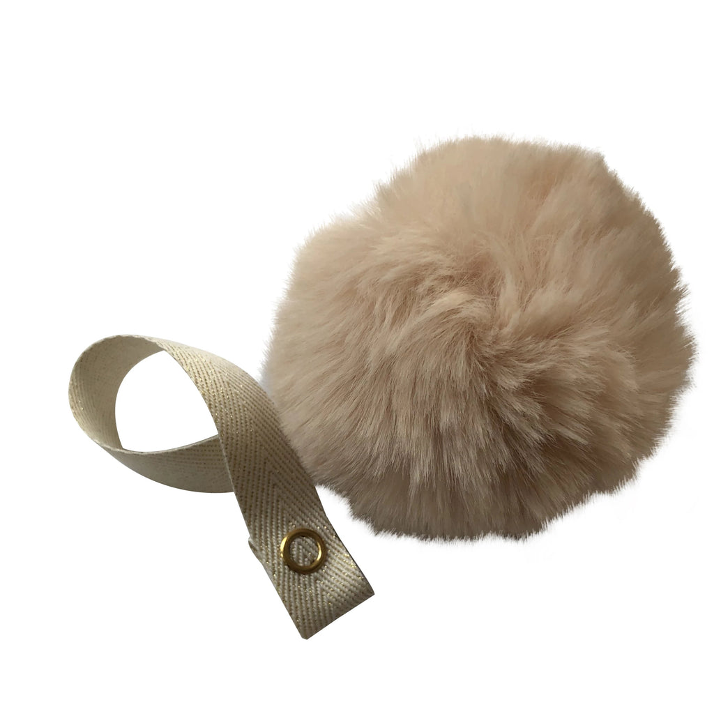 Cream Big Fur Pom Pom