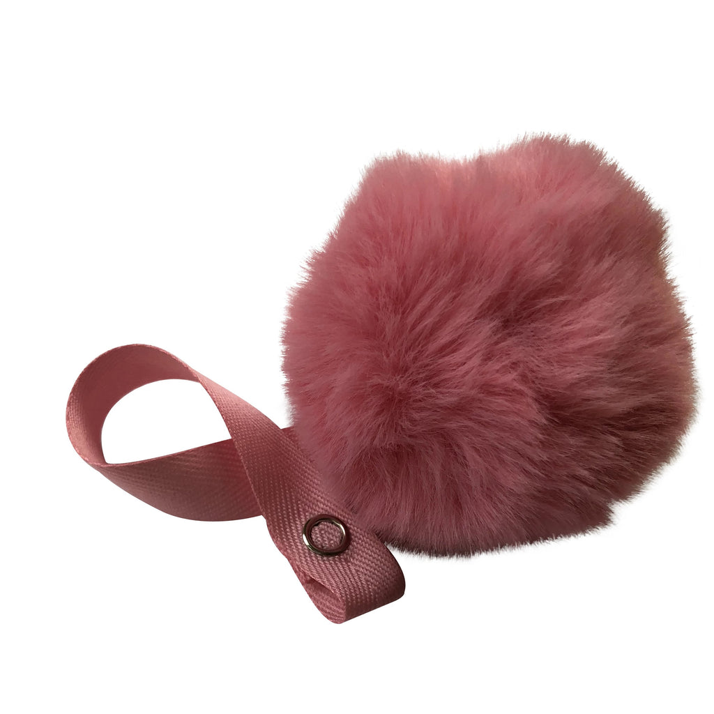 Mauve Pink Fur Big Pom Pom