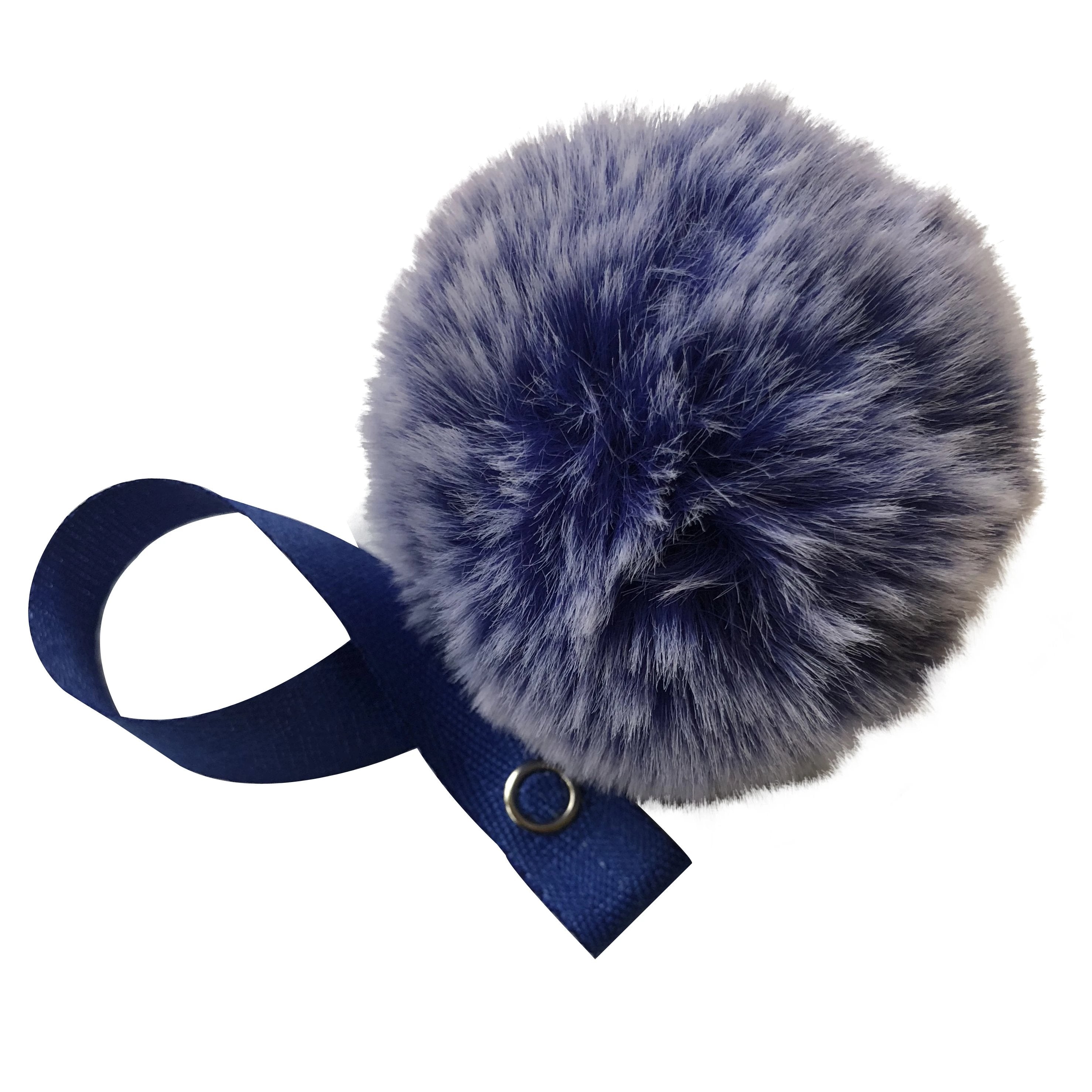 Royal Blue Big Snow Fur Pom Pom