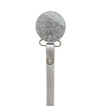 Classy Paci TWINKLE  Silver Round pacifier clip