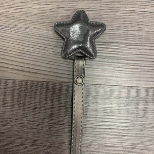 Metallic textured stars and hearts in many colors , grey, pink, mauve, grey pacifier clips