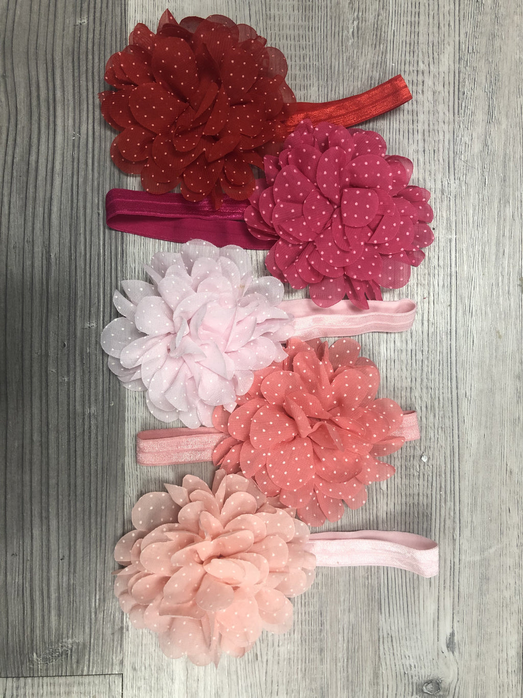 Organza dot flower Headbands clearance