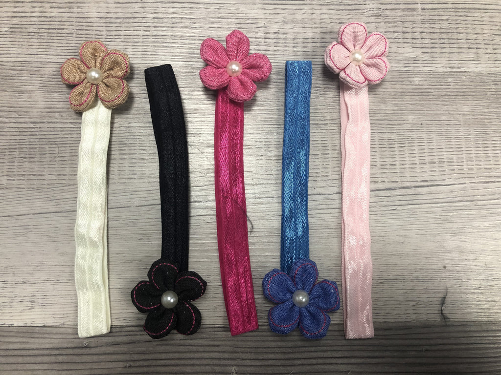Mini linen flower Headbands clearance