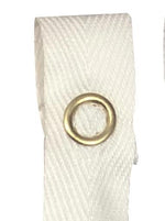 Herringbone ribbon with gold snaps