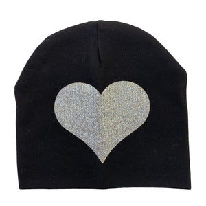 Black with silver sparkle hat and clip GIFT SET