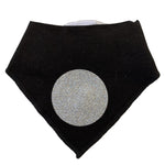 Black with silver circle sparkle bib and clip GIFT SET