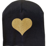 Black with Gold sparkle hat and clip GIFT SET