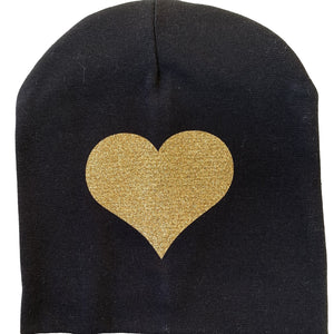 Black with Gold sparkle hat and clip GIFT SET