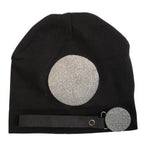Black with silver circle sparkle hat and clip GIFT SET