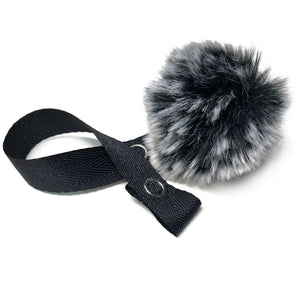 Mini Black Snow Fur Pom Pom